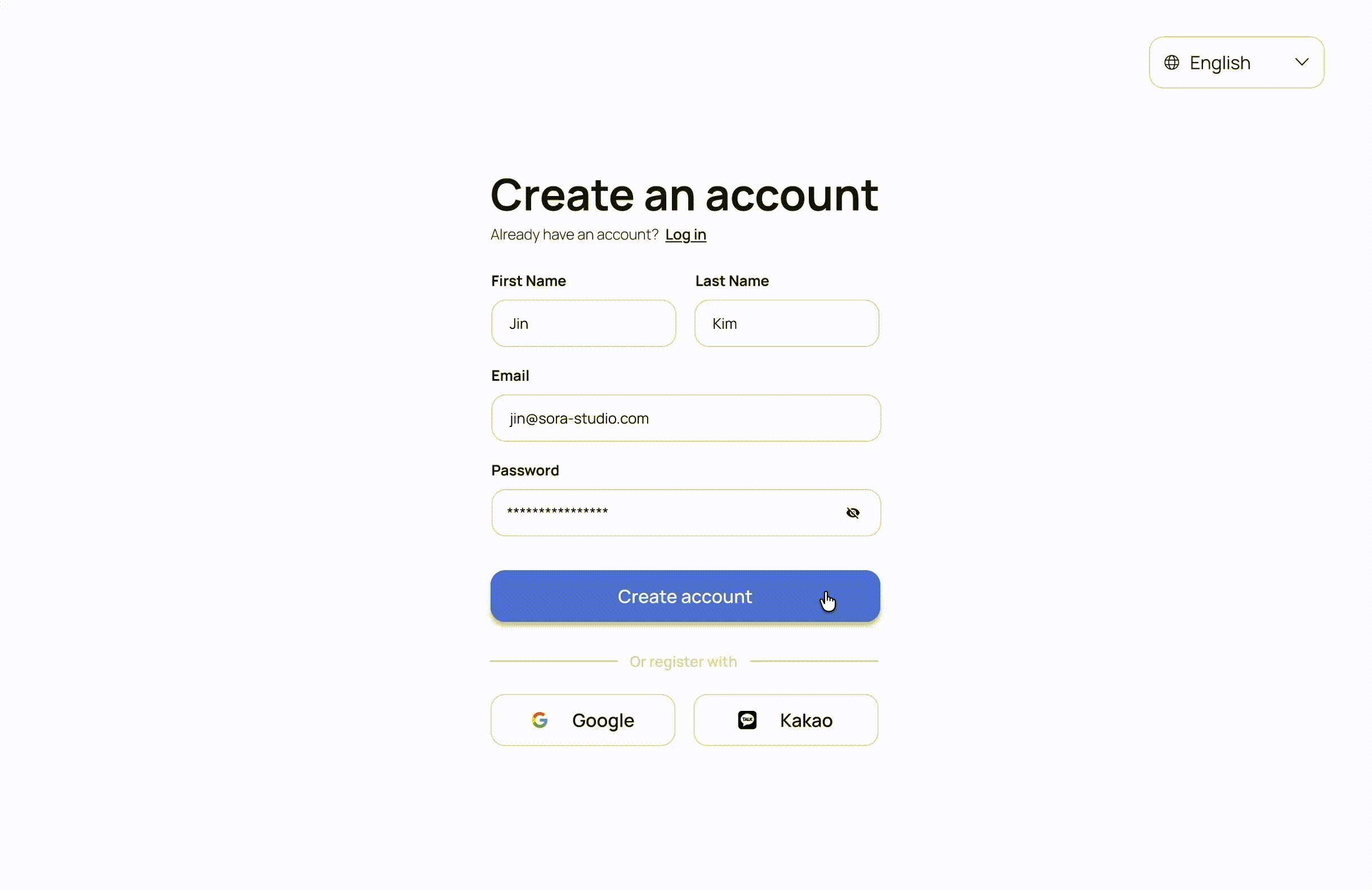 Onboarding flow demo